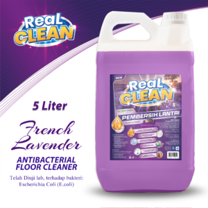 Real Clean Pel Lantai Pembersih Lantai French Lavender Antibacterial Floor Cleaner Higienis & Wangi tahan lama